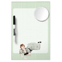 Retro 1940s Woman Looking in a Mirror Dry-Erase Whiteboards