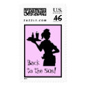 Retro 1950 Car Hop Drive-In Postage postage