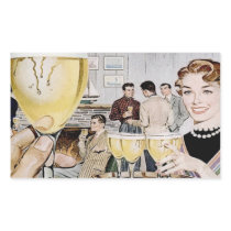 Retro 1950s Beer Rectangular Sticker