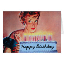 Retro 1950s Birthday Greeting Cards