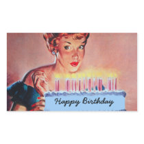 Retro 1950s Birthday Sticker