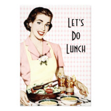 Retro 1950s Luncheon V2 Custom Invitations