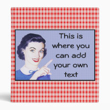 Retro 1950s Pointing Woman Vinyl Binders