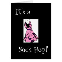 Retro 1950s Sock Hop Invitation Greeting Card