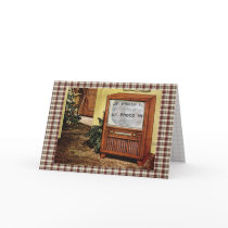 Retro 1950s TV Photo Card