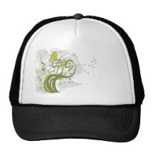 Retro 1970s Tree Design Trucker Hats