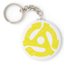 Retro 45 RPM Keychain