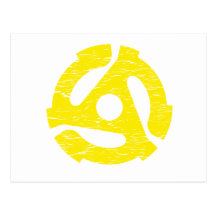 Retro 45 RPM Post Card