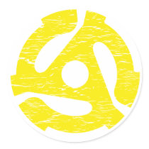 Retro 45 RPM Round Stickers