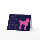 Retro 50's Felt Pink Poodle & Leash cards