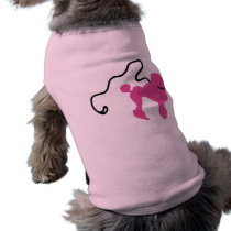 Retro 50's Felt Pink Poodle & Leash Pet Clothing