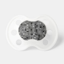 Retro 50's Smooth Chrome Squares Pacifier