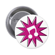 Retro 70s 80s Music button