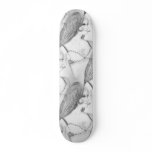 Retro 70s Bikini Girl skateboards