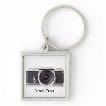 Retro 80s Camera On Laptop Luggage Keychain