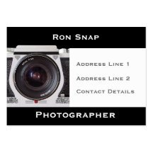 Retro 80s Camera Photographers Business Card