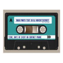 Rétro 80s cassette Mixtape personnalisé Carte Postale