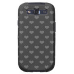 Retro 80s flannel grey bubble hearts emo pattern
