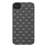 Retro 80s flannel grey bubble hearts emo pattern iPhone 4 covers