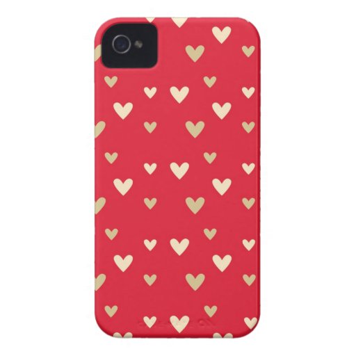 Retro 80s hearts red hot candy heart pattern case iPhone 4 cases