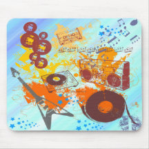 Retro 80's Music Mouse Pad