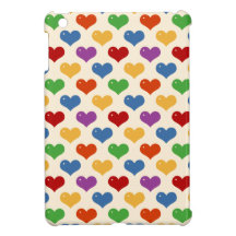Retro 80s rainbow girly kawaii cute hearts pattern