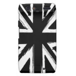 Retro abstract black union jack design motorola droid RAZR cover