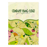 Retro Abstract Floral Collage Template 2 Business Card Templates