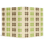 Retro Abstract Leaves Nature Themed Binder