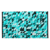 Retro Abstract Light Blues Triangle Pattern iPad Cases