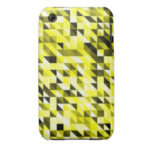 Retro Abstract Yellow Triangle Pattern iPhone 3 Case-Mate Case