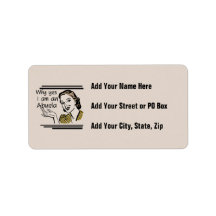 Retro Abuela T-shirts and Gifts Address Label