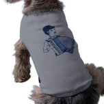 Retro Accordion Lady Doggie Tee Shirt