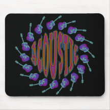 RETRO ACOUSTIC GUITARS MOUSEPAD