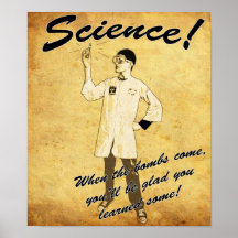 rétro affiche de la Science des années 1950