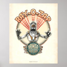 Rétro affiche de robot de Rayon-o-vlan (16x20")