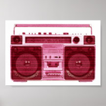 rétro affiche par radio