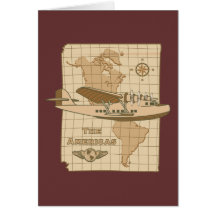 Retro Airplane Card