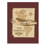 Retro Airplane Post Card