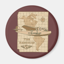 Retro Airplane Refrigerator Magnet