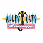 retro alley cats lounge sign photo sculptures