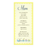 Retro Animal Train  |  Baby Shower Menu Custom Rack Cards