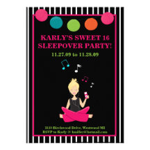 RÉTRO anniversaire impertinent MODERNE de fille de Invitation Personnalisable