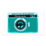 Retro Aqua Camera Photography Business Cards