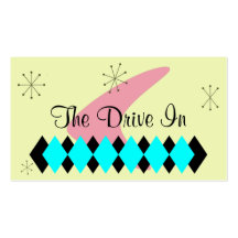 Retro Argyle Mid Century Modern Business Card