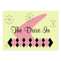 Retro Argyle Mid Century Modern Business Card-Chub