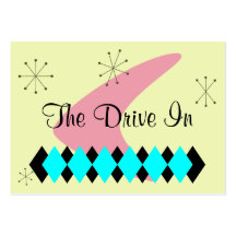 Retro Argyle Mid Century Modern Business Card-Chub