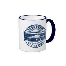 Rétro art d'aviation mugs à café