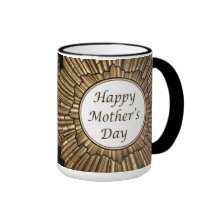 Retro/ Art Deco Gold Happy Mother's Day Mug