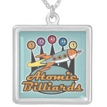 retro atomic billiards sign custom jewelry